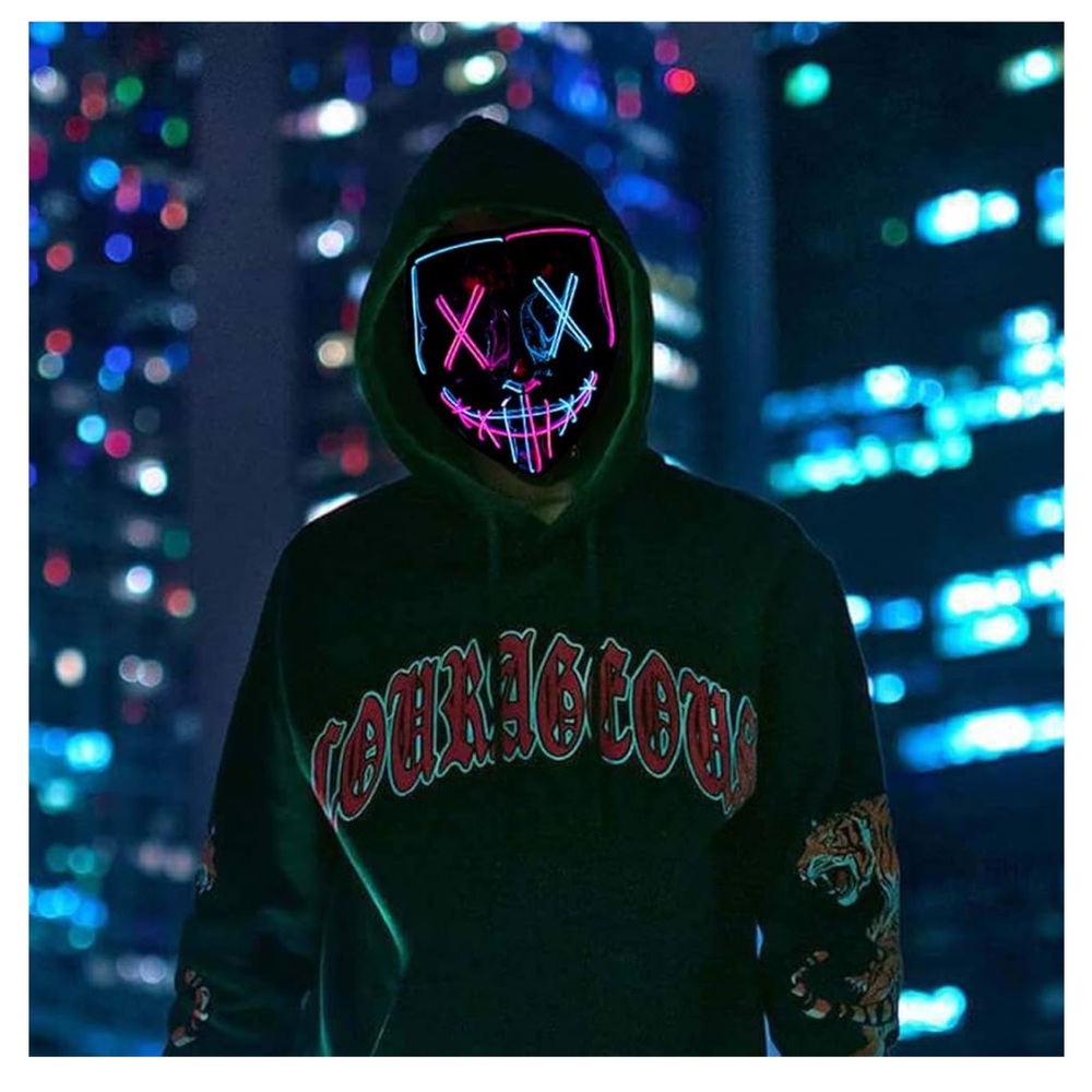 LED Light up Mask 2 pack - Picture 11 of 12